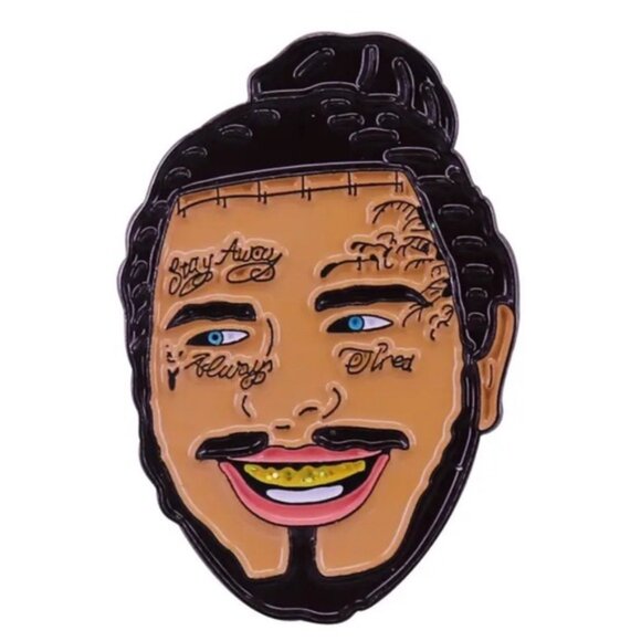 Post Malone American Rapper and Singer Enamel Pin - Picture 1 of 1